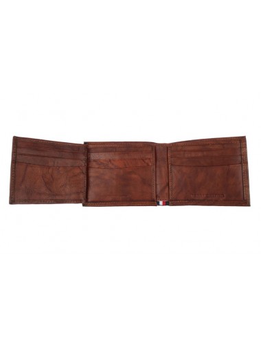 Tommy Hilfiger- Men's RFID Leather Traveler Wallet/ Tan 
